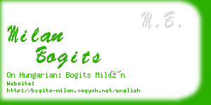 milan bogits business card